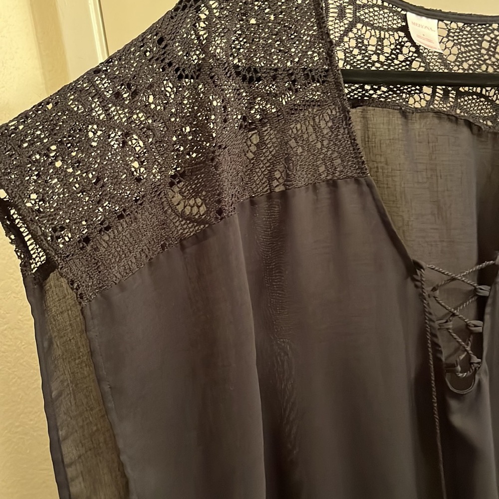 Merona crocheted lace swim cover-up, black - Picture 5 of 6